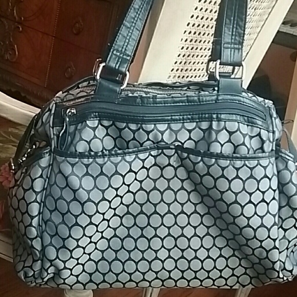 *SOLD* HP!!🎉 Skip Hop diaper bag Navy blue silver - Picture 5 of 8